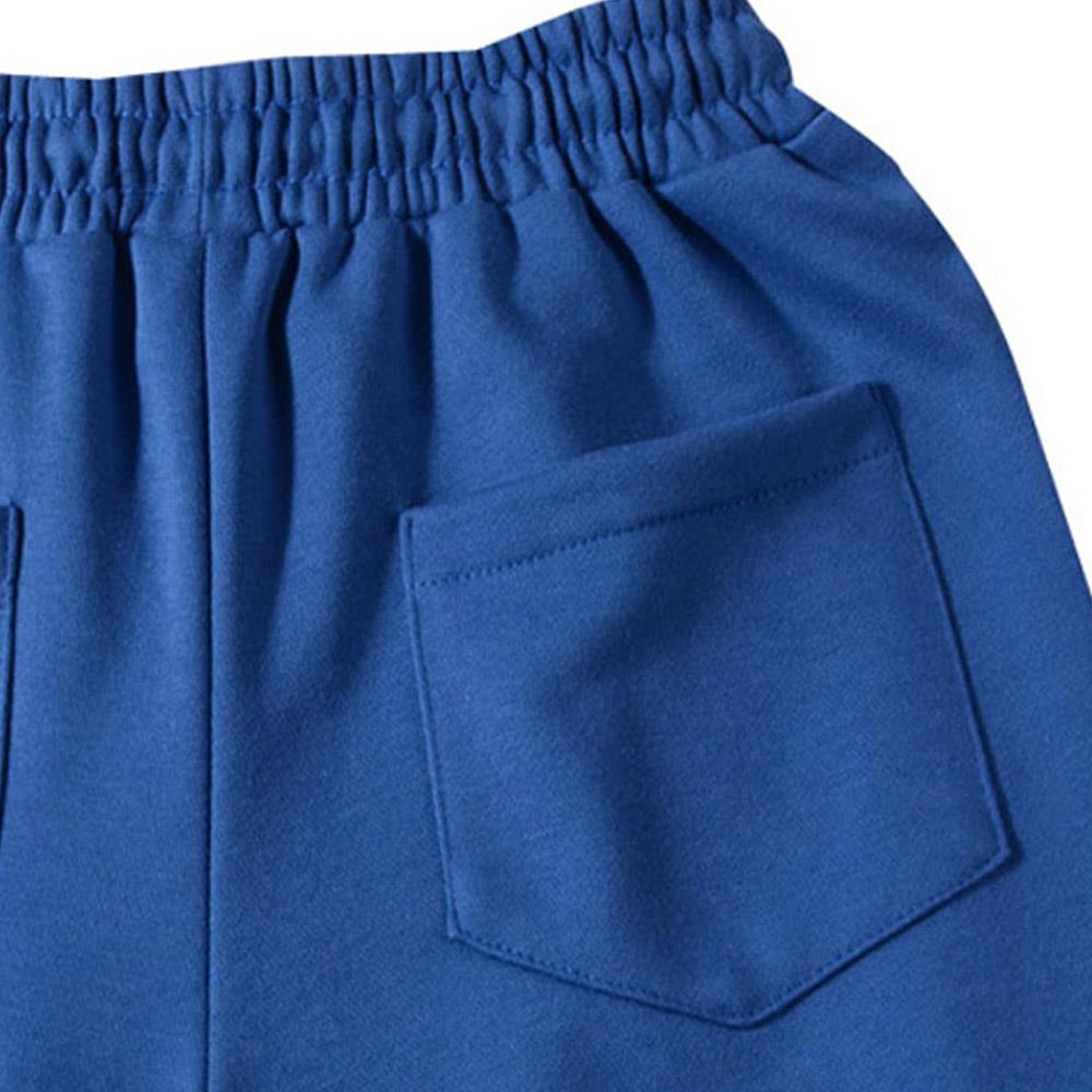 Men's Fashion Casual Loose Chemical Fiber Cotton Striped Comfortable Ankle Banded Pants Size XXL - Blue
