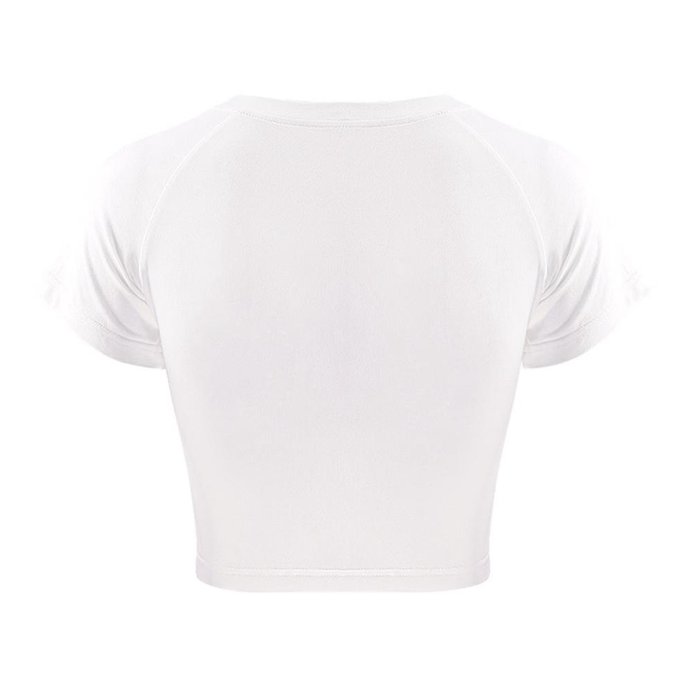 Women Sexy Cotton Print Slim Print T-shirts for Girls In Tears Size M - White