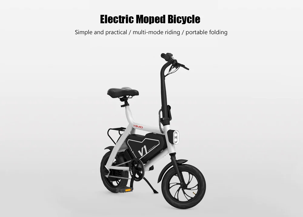 Xiaomi HIMO Portable Folding Electric Moped Bicycle Ergonomic Design Multi-mode Riding - Orange