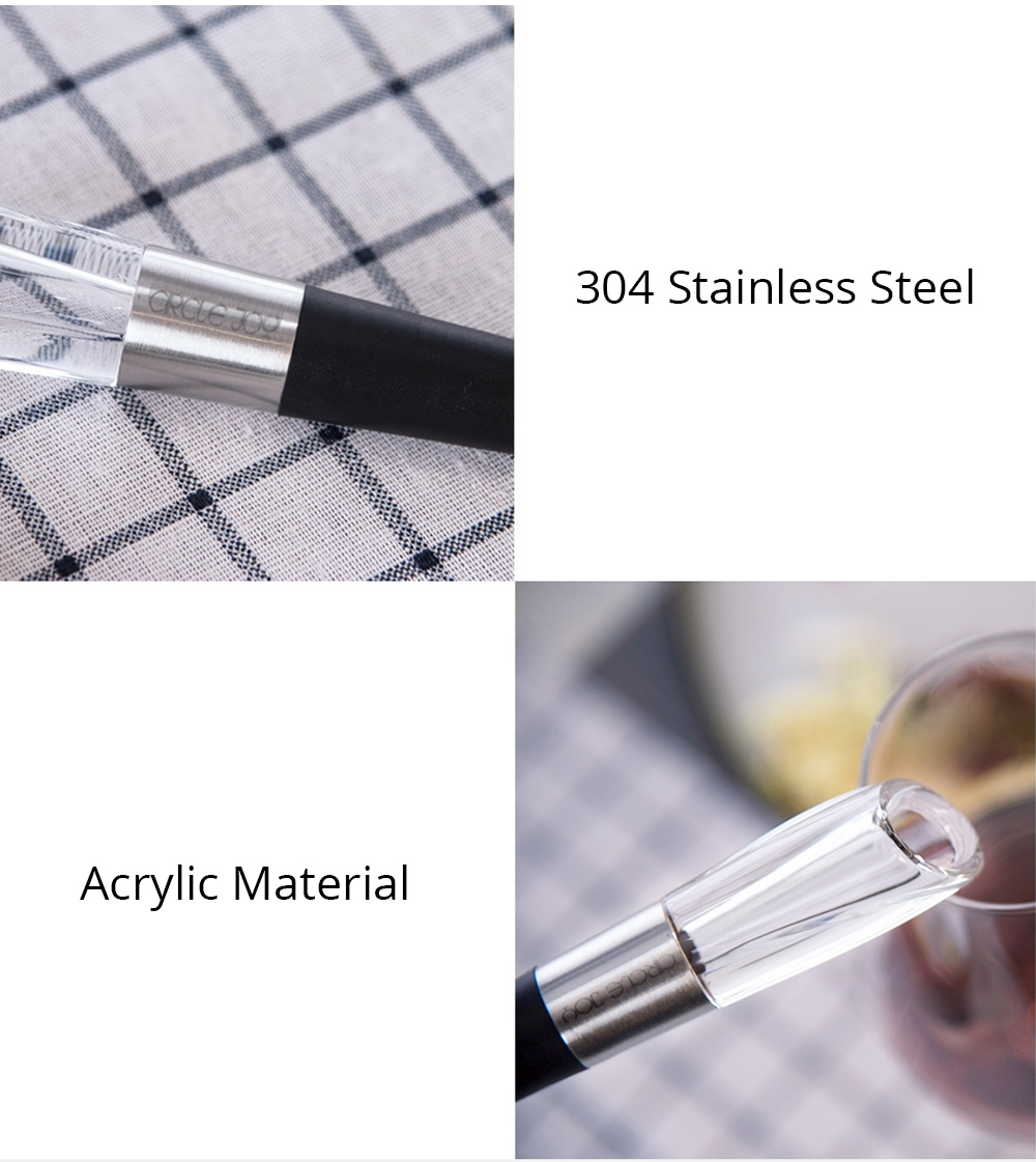 Xiaomi CIRCLE JOY Stainless Steel Wine Decanter Pouring Carafe Fast Aerate Wine - Black