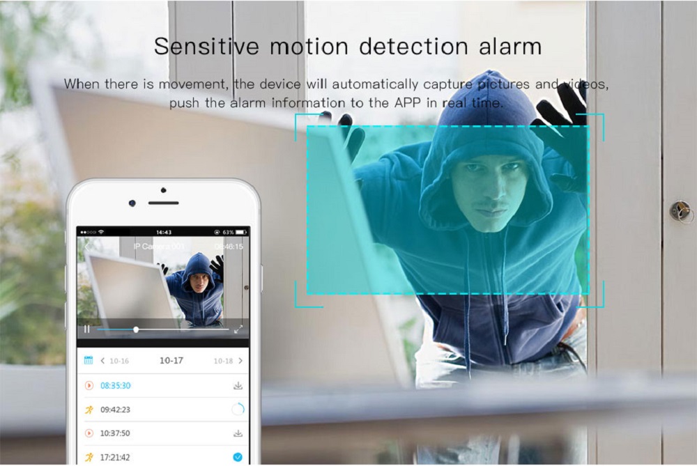 Vstarcam G96 720P WiFi IP Camera Motion Dectection 1MP IR-CUT Infrared Night Vision Security Camera - White UK Plug