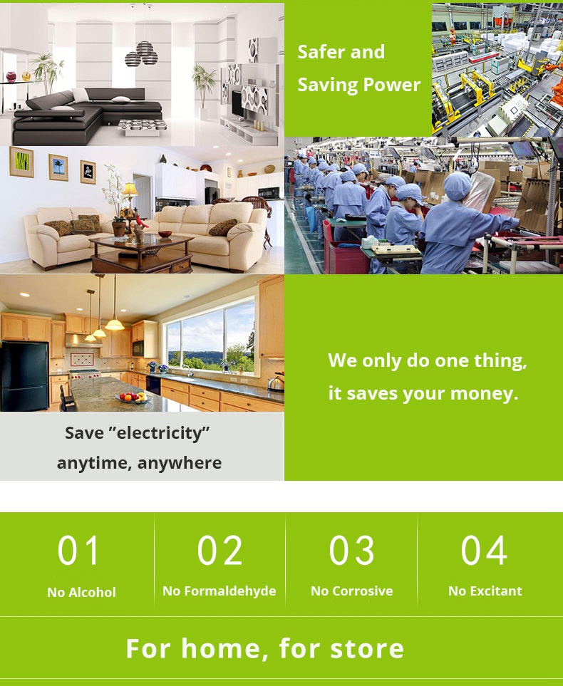 Home Intelligent Digital Power Electricity Saving Box Saving Automatic Voltage Regulator - White