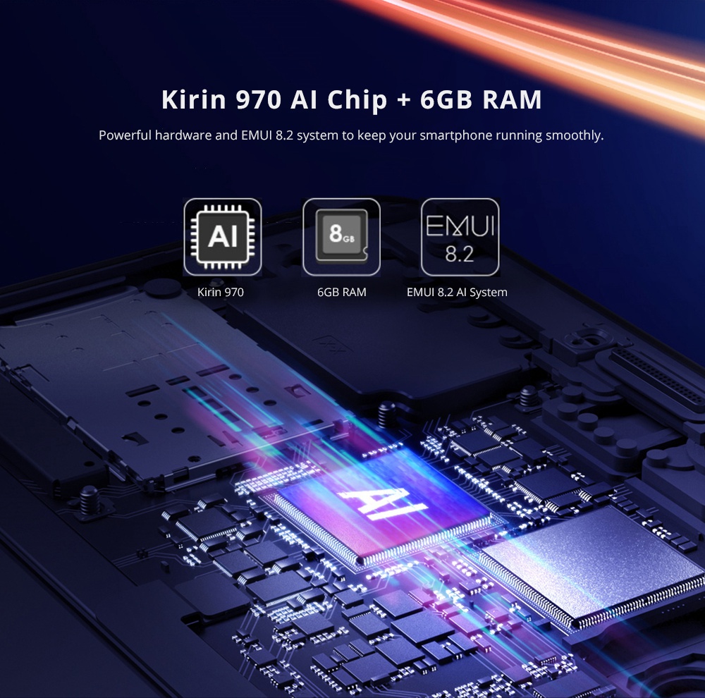 HUAWEI Honor Note 10 6.95 Inch 4G LTE Smartphone Kirin 970 6GB 64GB 24.0MP+16.0MP Dual Rear Cameras Android 8.1 Type-C Fast Charge NFC - Blue