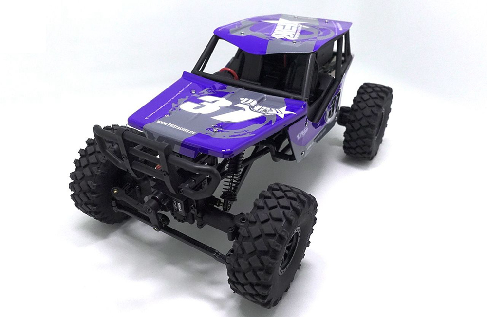 PRC QX-4 2.4G 1:18 4WD Brushed RC Climbing Car with LCD Display Engine Sound Simulation System RTR - Blue
