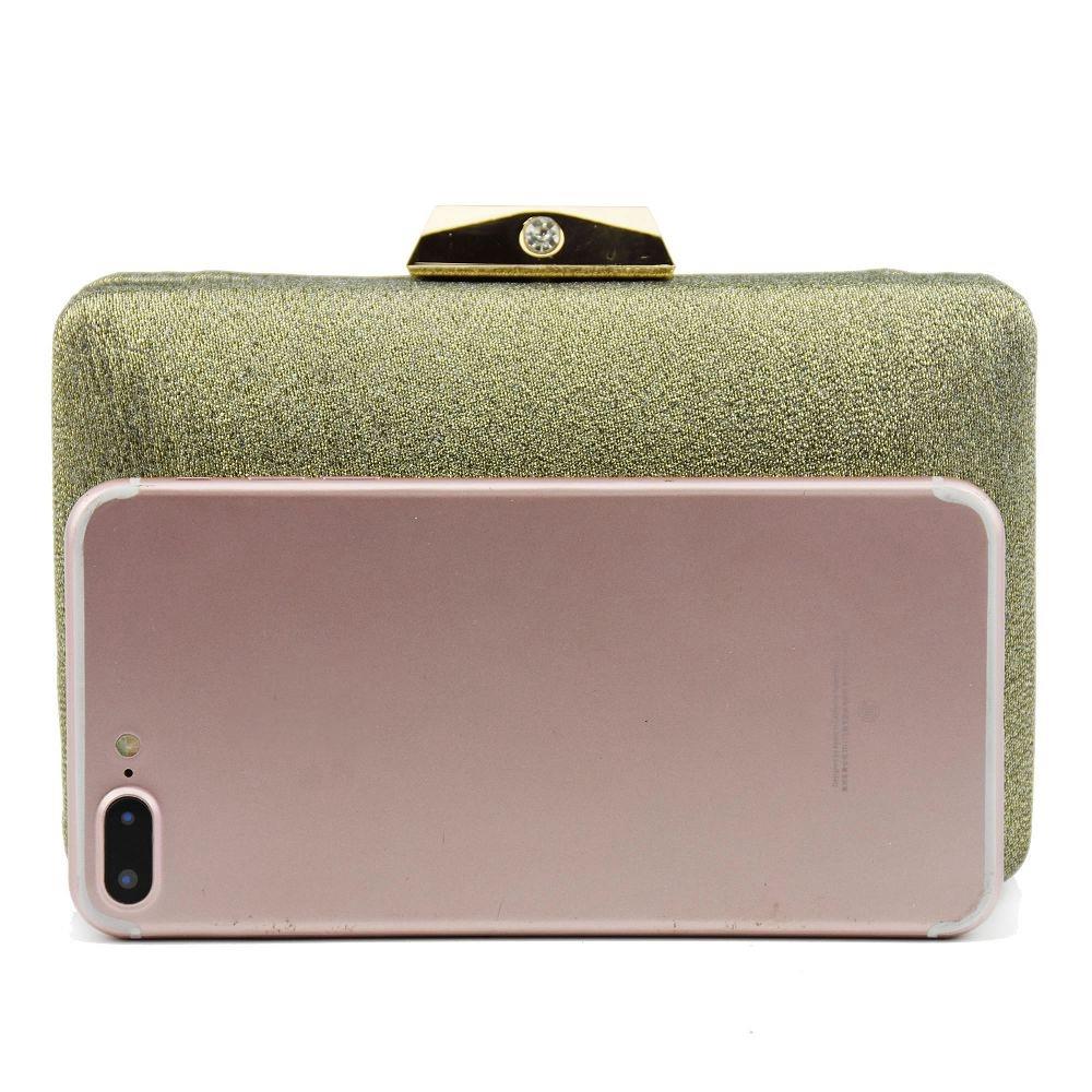 Women's Satin Clutch Bag Evening Bridal Bag Wedding Fashion Prom Handbag HS047 - Green