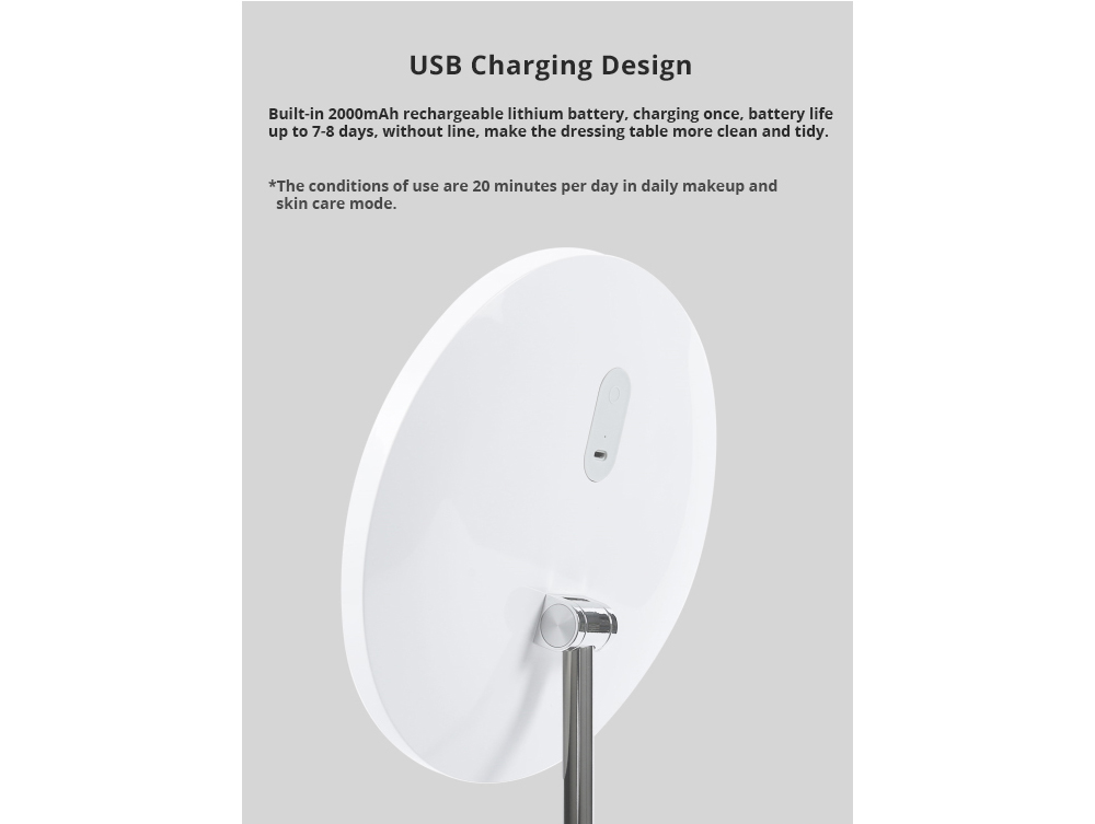 Yeelight LED Smart Lighting Mirror Smart Sensor Ra94 Reality Analog Natural Light Three Level Modes - White