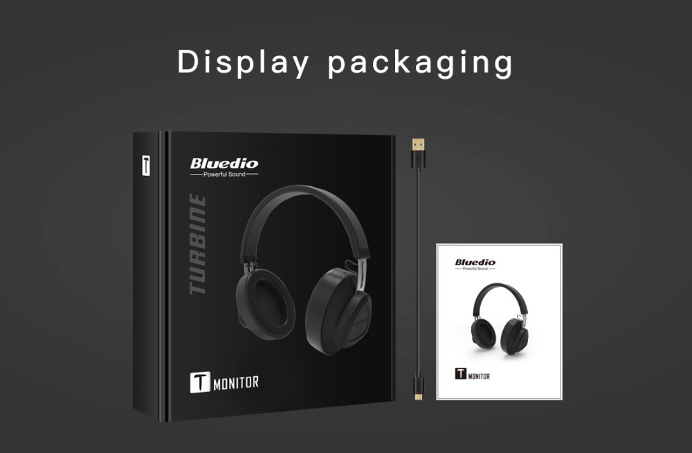 Bluedio TM Wireless Bluetooth Headphones Noise Reduction Stereo Headset - Black