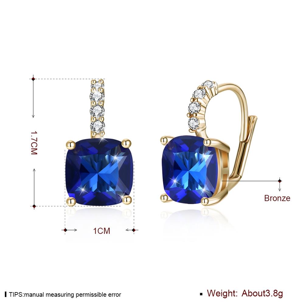 1 Pair Women's Fashion Beautiful Simple Rhinestone Earring Stylish Jewelry - Purple