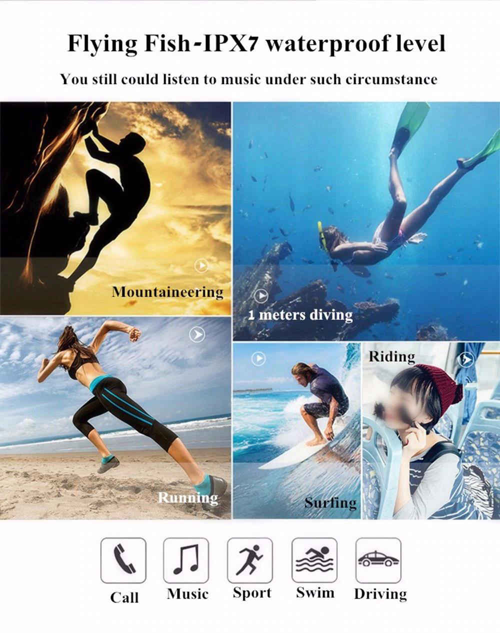 Dacom P10 Wireless Earbuds Bluetooth Sports Earphones with Noise Canceling - Black and Red