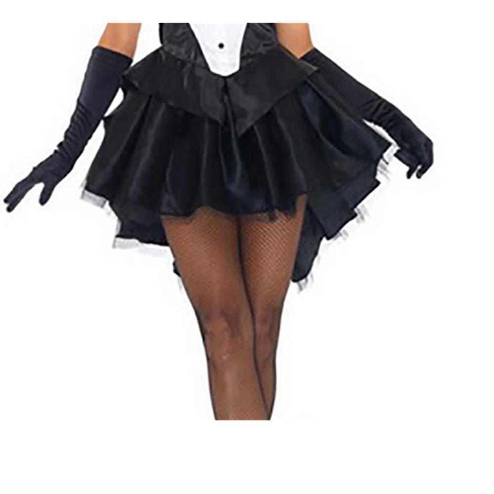 Women Bunny Outfit Costumes Rabbit Costume Halloween Cosplay Stage Costume Party Dress Size 2XL- Black