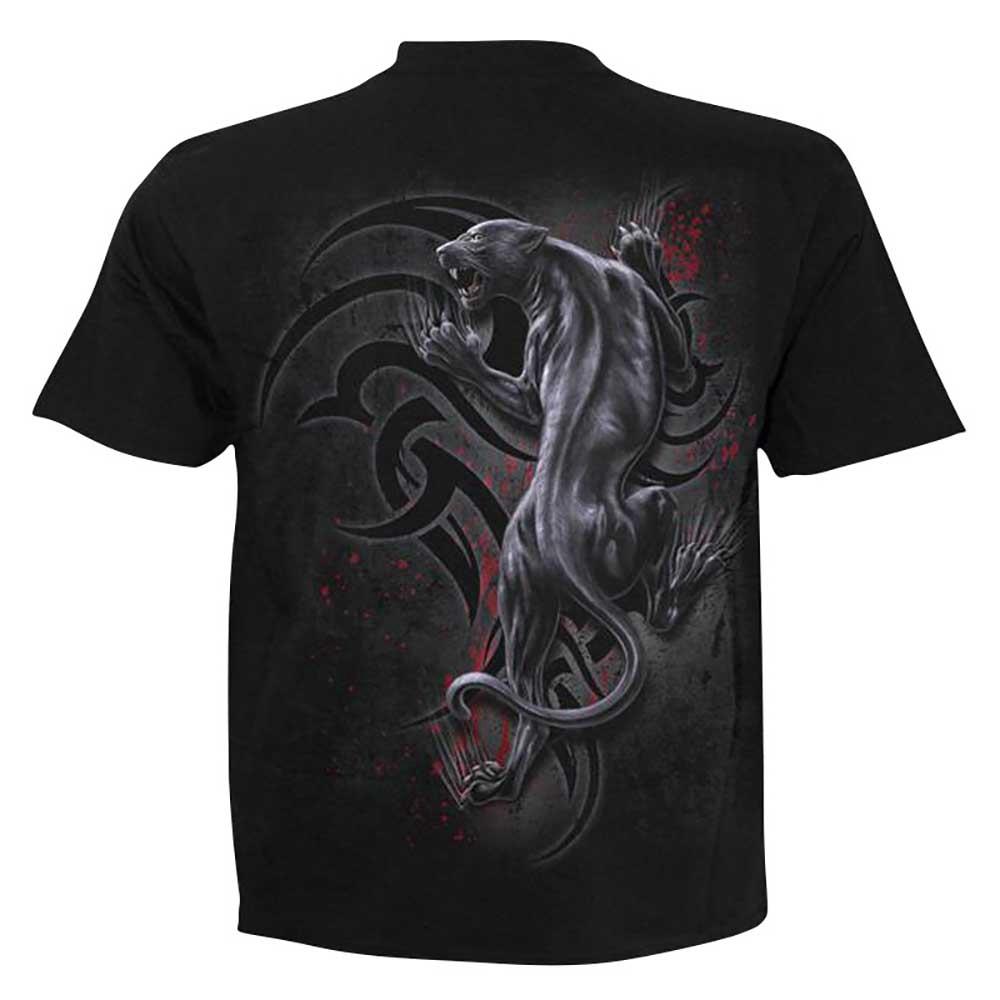 3D Digital Printed Leopard Pattern Men's Fashion Summer Unisex Short Sleeve T-shirt Size XL - Black