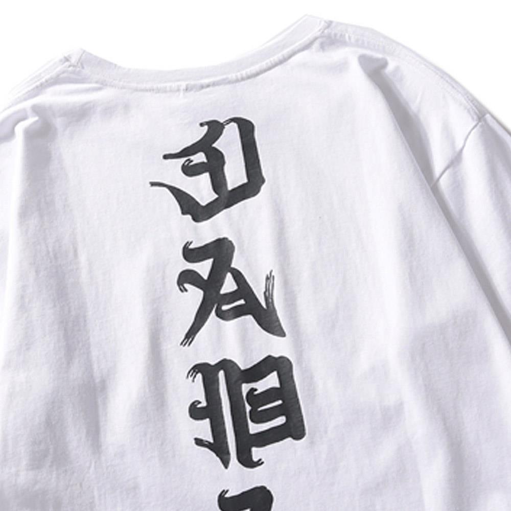 Oversize Harajuku Fashion Brand Men And Women Short-sleeved T-shirt Students Cotton Half Sleeve Size M - White
