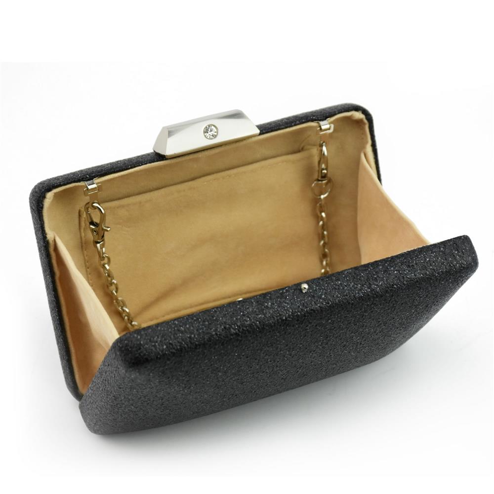 Women Handbag Party Evening Clutch Bag Wallet Purse Messenger Phone Bag HS035 - Black