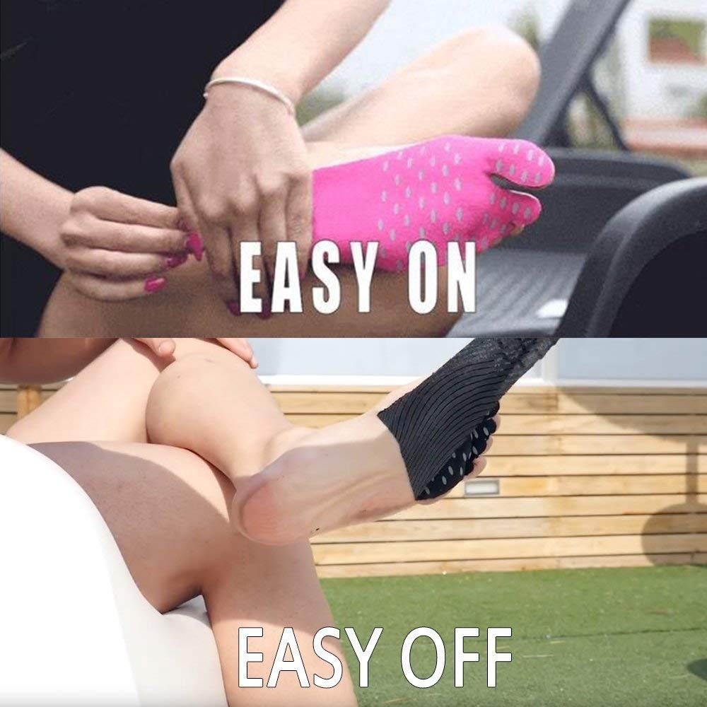 1 Pair Nakefit Beach Insole Portable Foot Stickers Men And Women General Waterproof Non-Slip Size L - Pink
