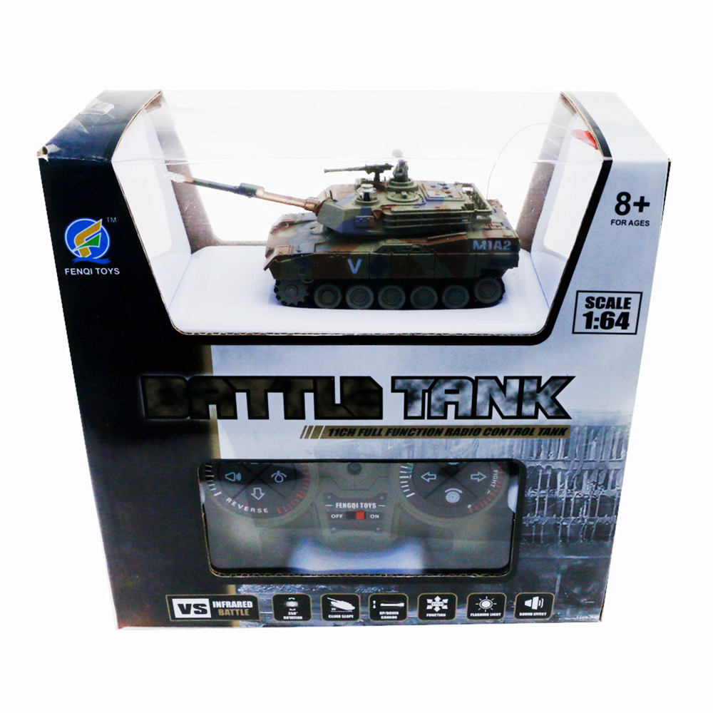 9816A 1:64 Rotating Turret Infrared Battle RC Tank RTR - Yellow