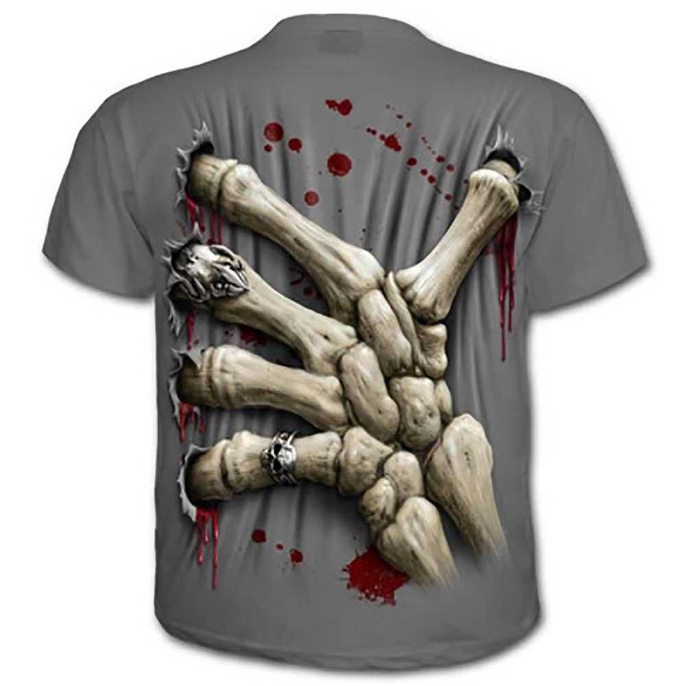 Men's 3D Digital Dragon Skull Printed Casual Plus Size Short Sleeve T-shirt Size M