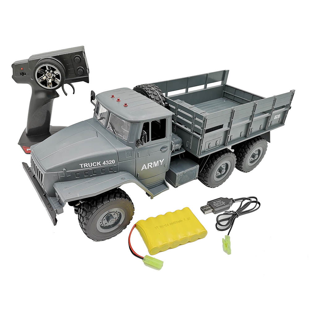 MZ YY2004 RC Car 2.4G 1:12 6WD Brushed Off-road Military Truck RTR - Army Green
