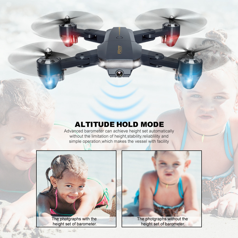 FQ777 FQ35 WiFi 720P HD FPV Foldable RC Drone with Altitude Hold Mode - RTF