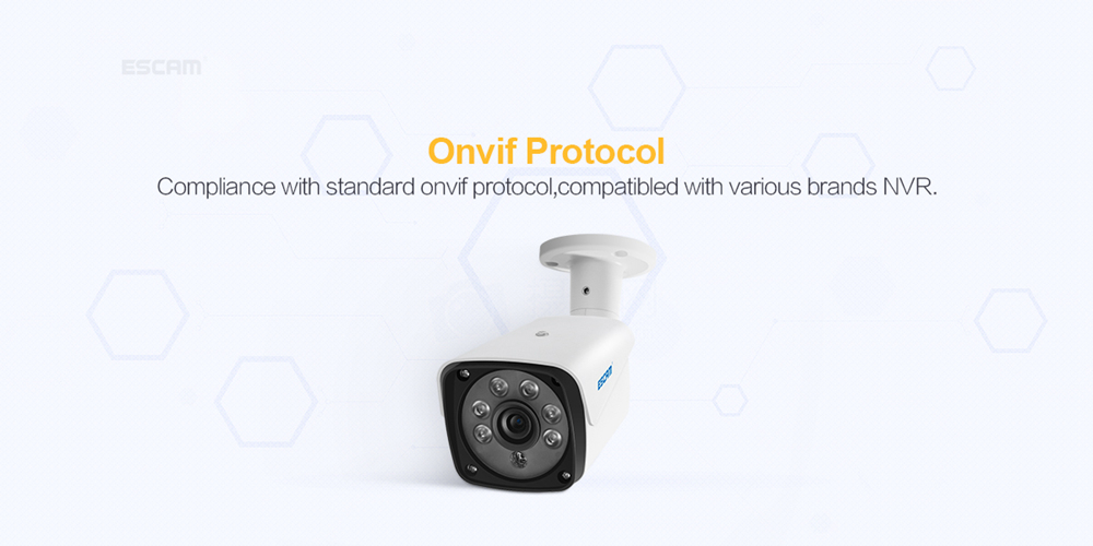 ESCAM QH002 HD 1080P 2MP P2P IR IP Outdoor Camera with Smart Analysis ONVIF H.265 - White EU Plug