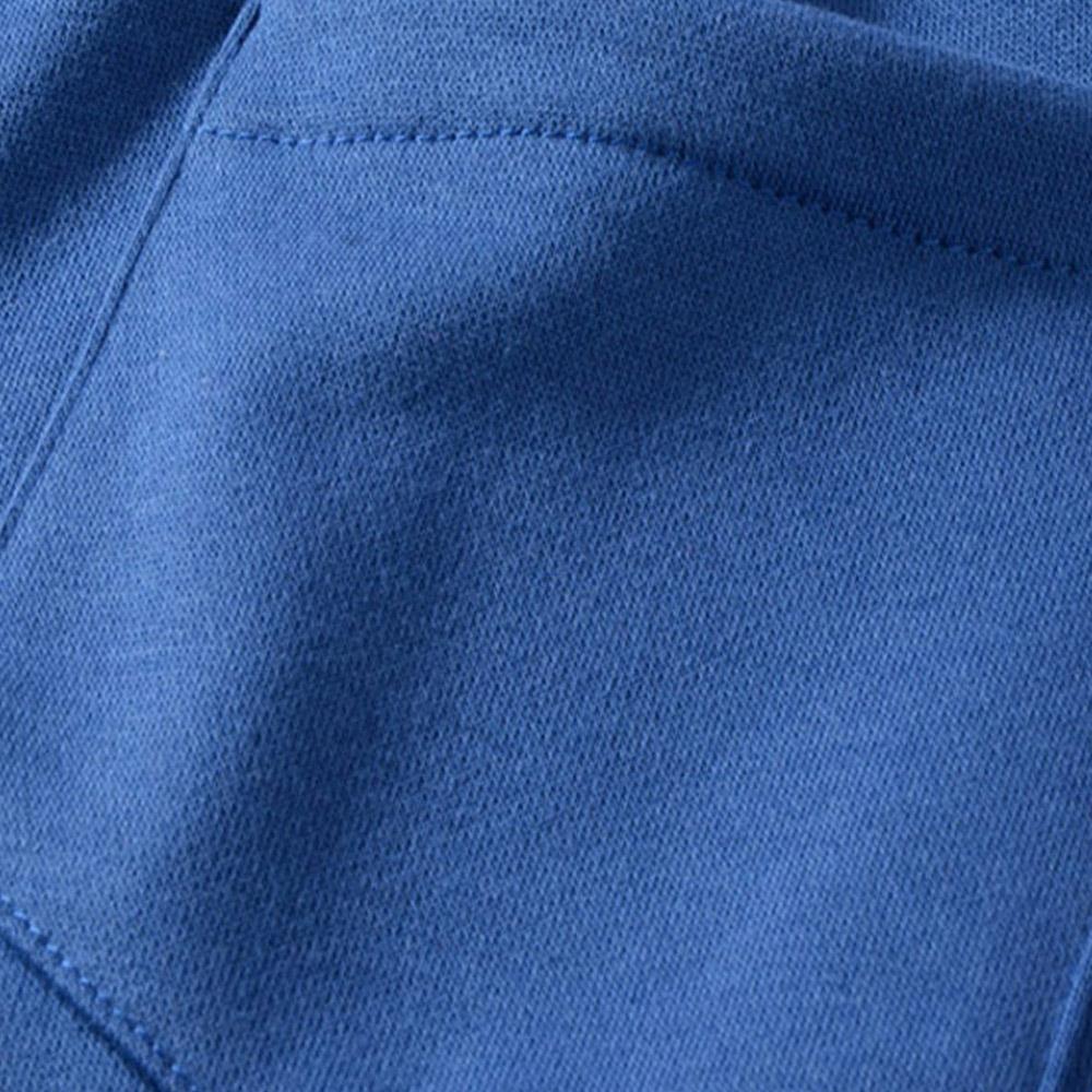 Men's Fashion Casual Loose Chemical Fiber Cotton Striped Comfortable Ankle Banded Pants Size XXL - Blue