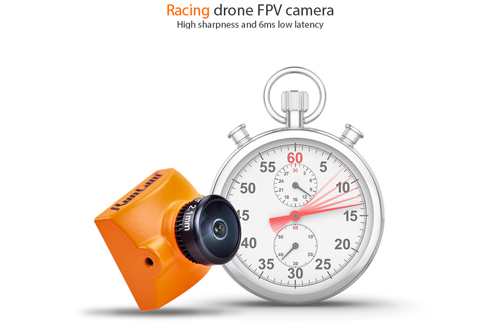 RunCam Racer Super WDR OSD 2.1mm 700TVL CMOS 4:3 Widescreen Switchable FPV Camera Built-in Remote Control - NTSC