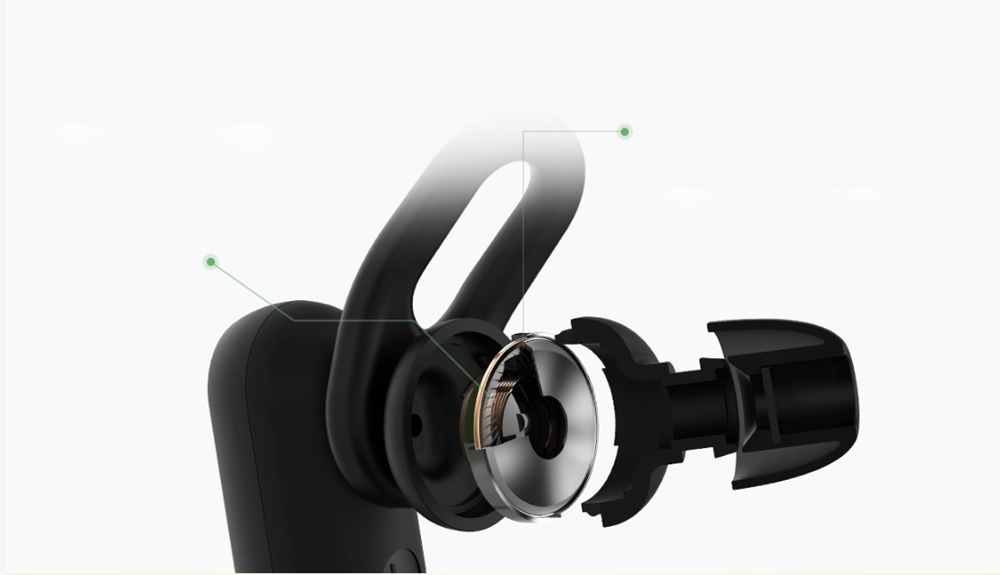 Xiaomi Wireless Bluetooth 4.1 Music Sport Earbuds Lite Anti-shedding sports ear design IPX4 Waterproof - White