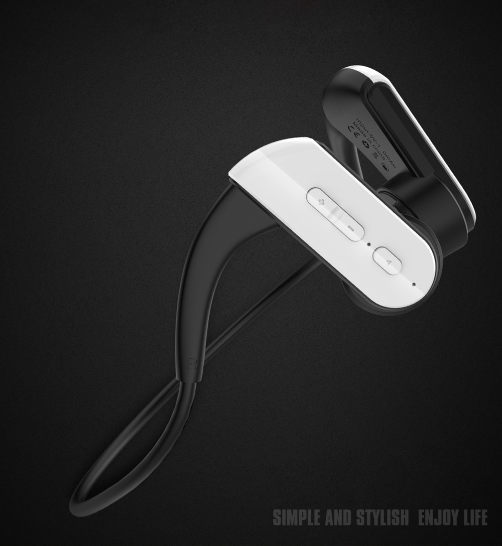Bone Conduction Bluetooth Sports Wireless Earphones Open Ear Headset Water Resistant with Noise Reduction Microphone Headphones-Black