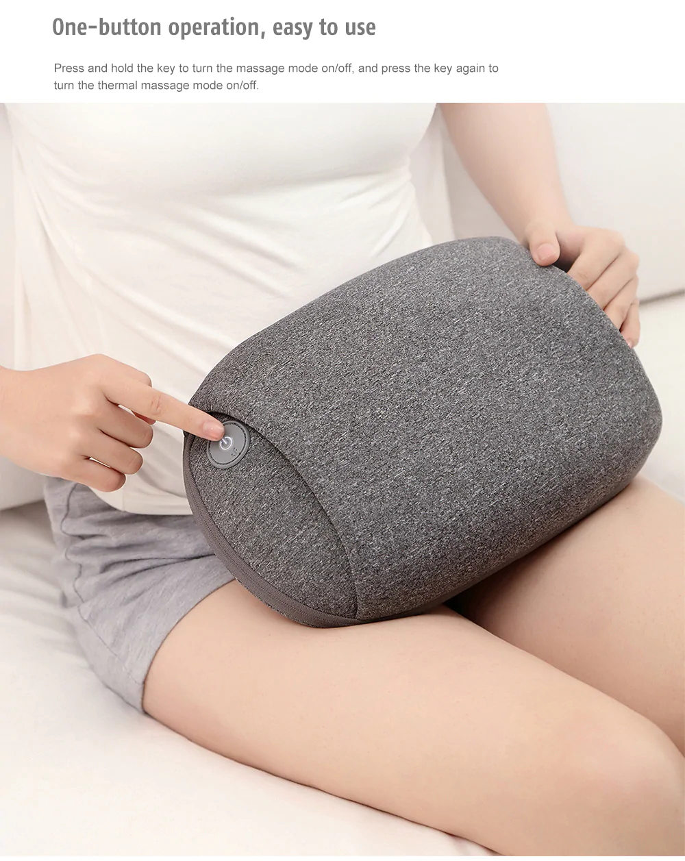 Xiaomi Leravan Wireless Warm Massage Pillow 3D Massage Built-in PTC Heating Sheet Strong Torque Portable Pillow - Green