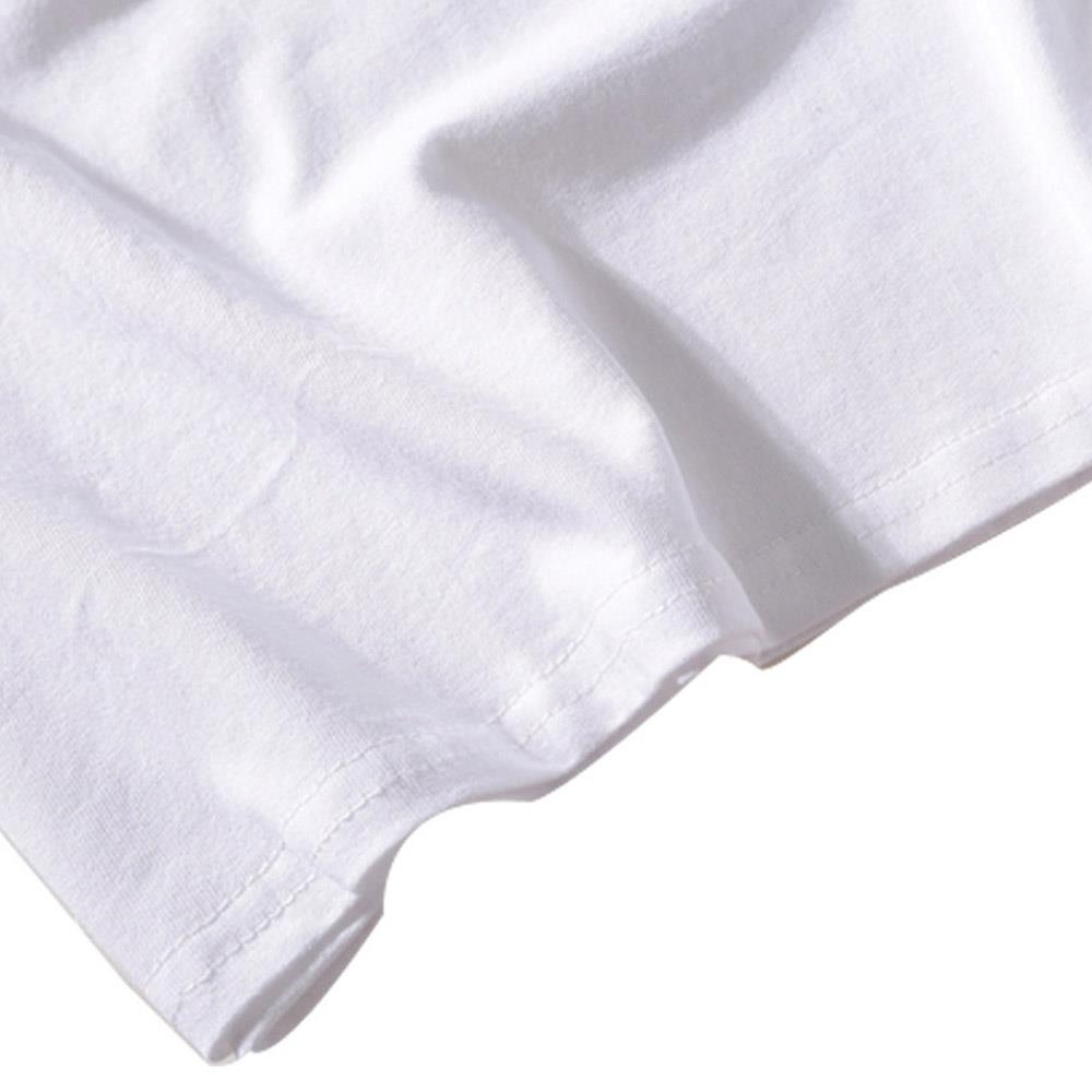 Oversize Harajuku Fashion Brand Men And Women Short-sleeved T-shirt Students Cotton Half Sleeve Size M - White