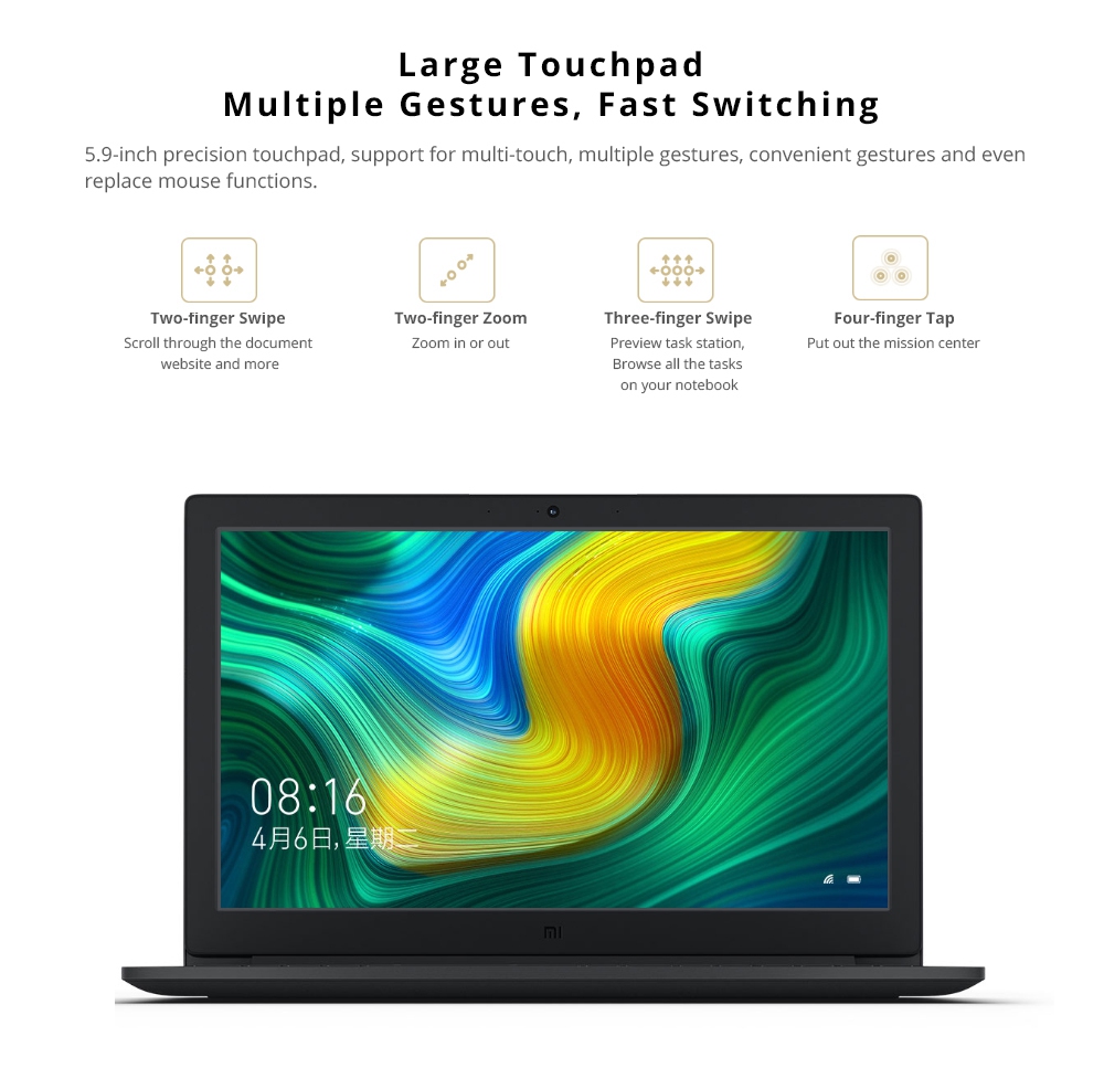 Xiaomi Mi Notebook Intel Core i5-8250U Quad-Core 15.6" FHD Screen 1920*1080 GeForce® MX110 2GB DDR5 4GB DDR4 128GB SSD 1TB HDD - Dark Grey