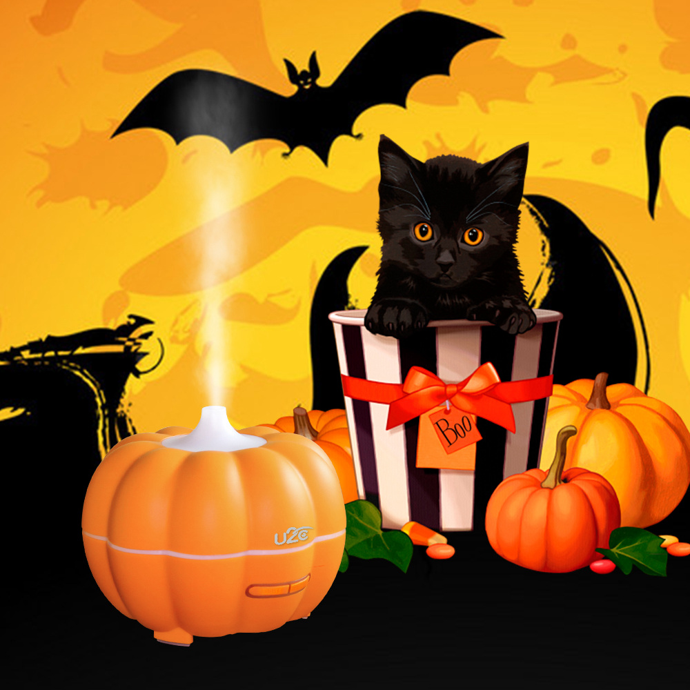 U2C Multi-function Essential Oil Diffuser LED Nursery Light 350ml with 7 Colors for Children Home Yoga Office - Yellow