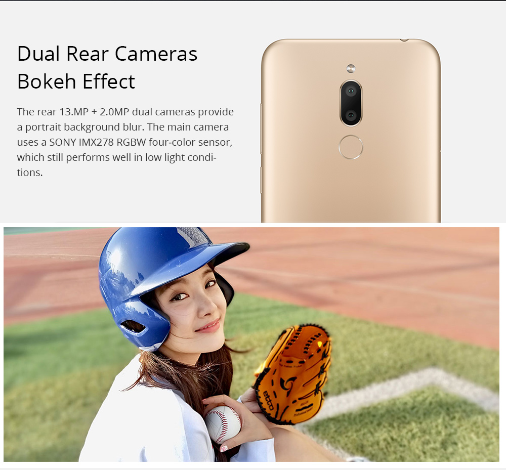 Meizu 6T 5.7 Inch 4G LTE Smartphone MTK6750 3GB 32GB 13.0MP+2.0MP Dual Rear Cameras Flyme 6 Full Screen Touch ID Infrared - Gold