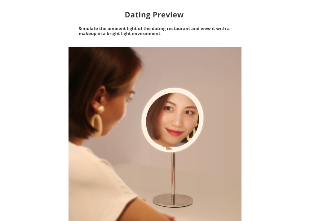 Yeelight LED Smart Lighting Mirror Smart Sensor Ra94 Reality Analog Natural Light Three Level Modes - White