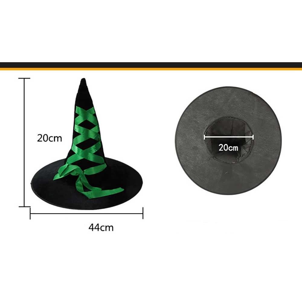 Halloween Funny Hat Wizard Witch Elf Hat Costume Party Cap Ribbon - Purple