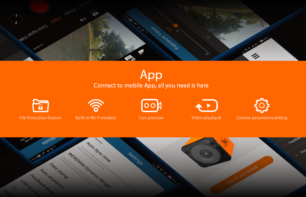 RunCam 3S Excellent WDR 1080P 60FPS FOV 160 Degree FPV Action Camera Built-in Wi-Fi Module Replaceable Battery