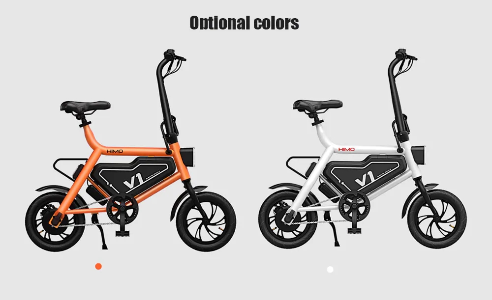 Xiaomi HIMO Portable Folding Electric Moped Bicycle Ergonomic Design Multi-mode Riding - Orange