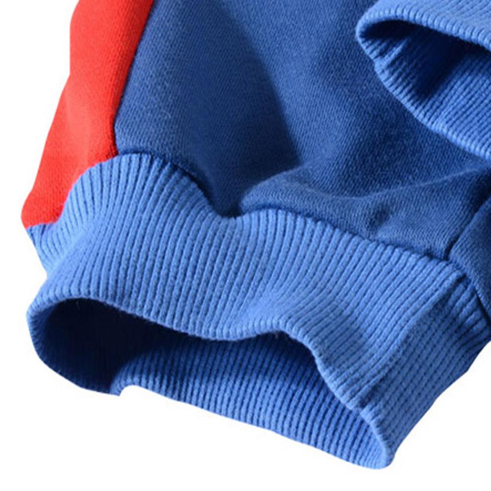 Men's Fashion Casual Loose Chemical Fiber Cotton Striped Comfortable Ankle Banded Pants Size XXL - Blue