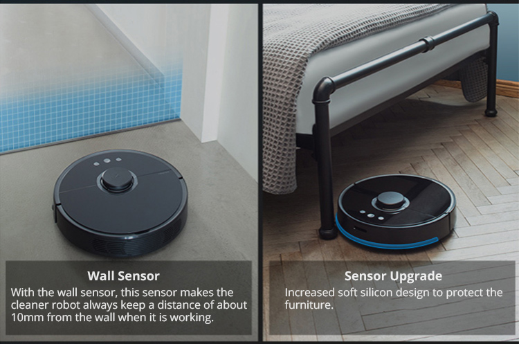 Xiaomi Mijia Roborock Vacuum Cleaner 2 Automatic Area Cleaning 2000Pa Suction 2 in 1 Sweeping Mopping Function LDS Path Planning 5200mAh Battery MI Vacuum Cleaner Upgraded Version - Black