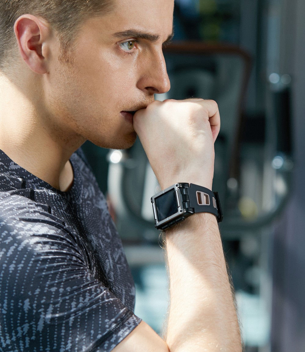 Makibes G08 2G Smartwatch MTK2503 GPS 9 Axis Swimming Lap Counter SMS Reminder Heart Rate Multi-mode Sports Monitoring - Red