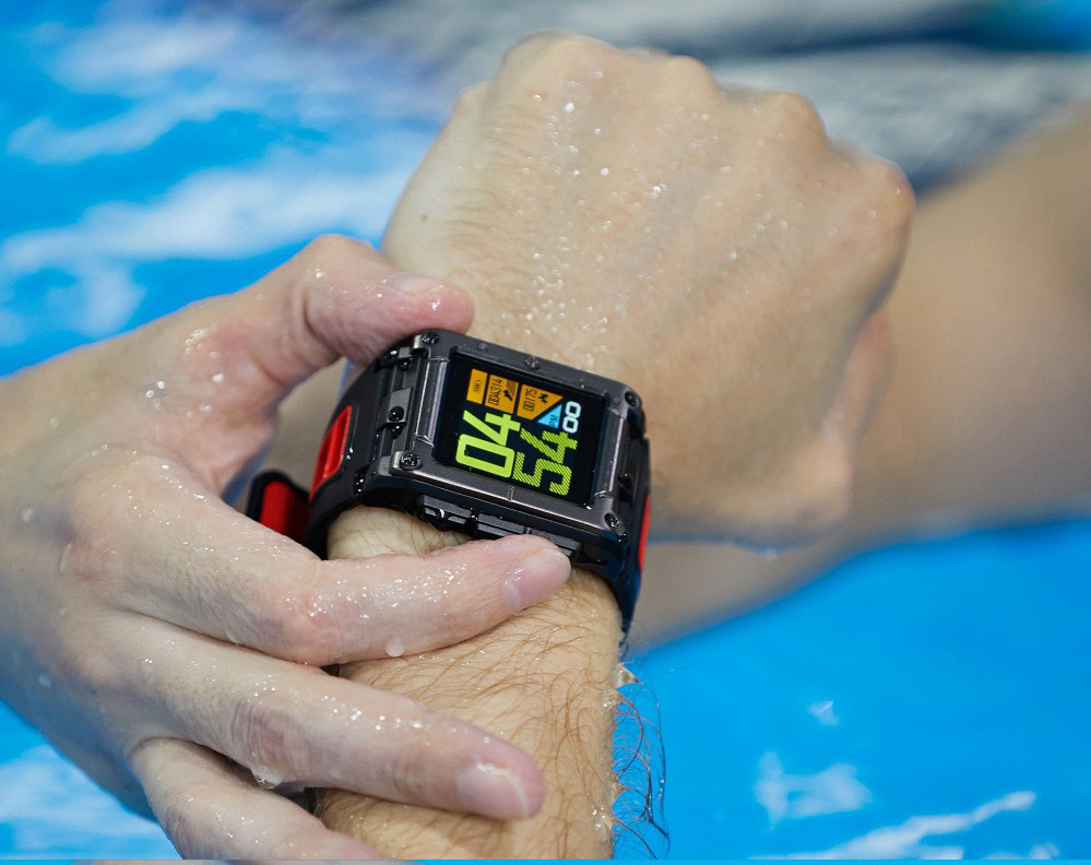 Makibes G08 2G Smartwatch MTK2503 GPS 9 Axis Swimming Lap Counter SMS Reminder Heart Rate Multi-mode Sports Monitoring - Gray