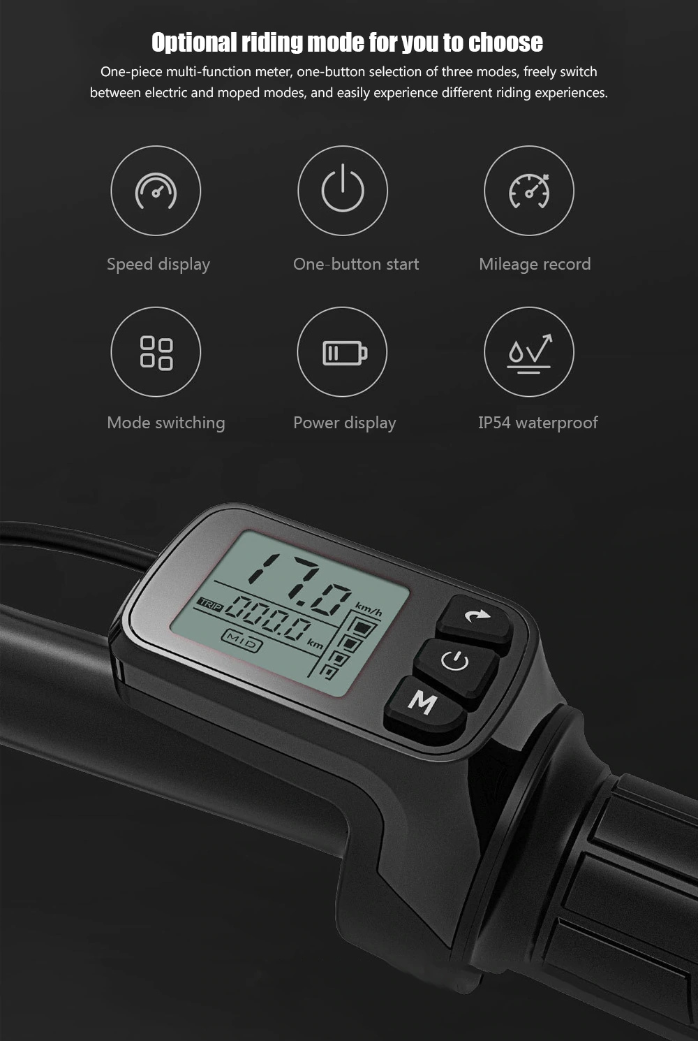 Xiaomi HIMO Portable Folding Electric Moped Bicycle Ergonomic Design Multi-mode Riding - Orange