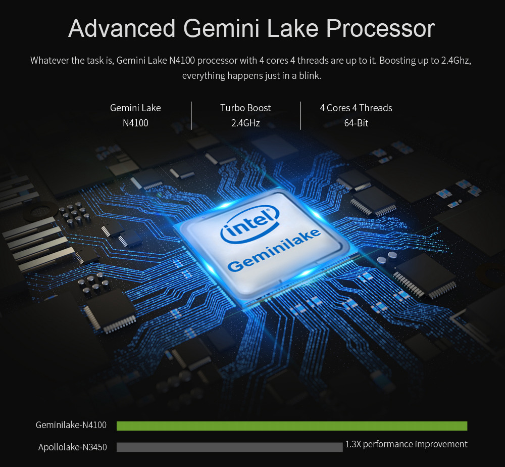 Chuwi Lapbook SE Laptop Intel Gemini Lake N4100 Quad Core 13.3 Inch IPS 1920*1080 Windows 10 4GB RAM 32GB ROM 128GB SSD - Grey