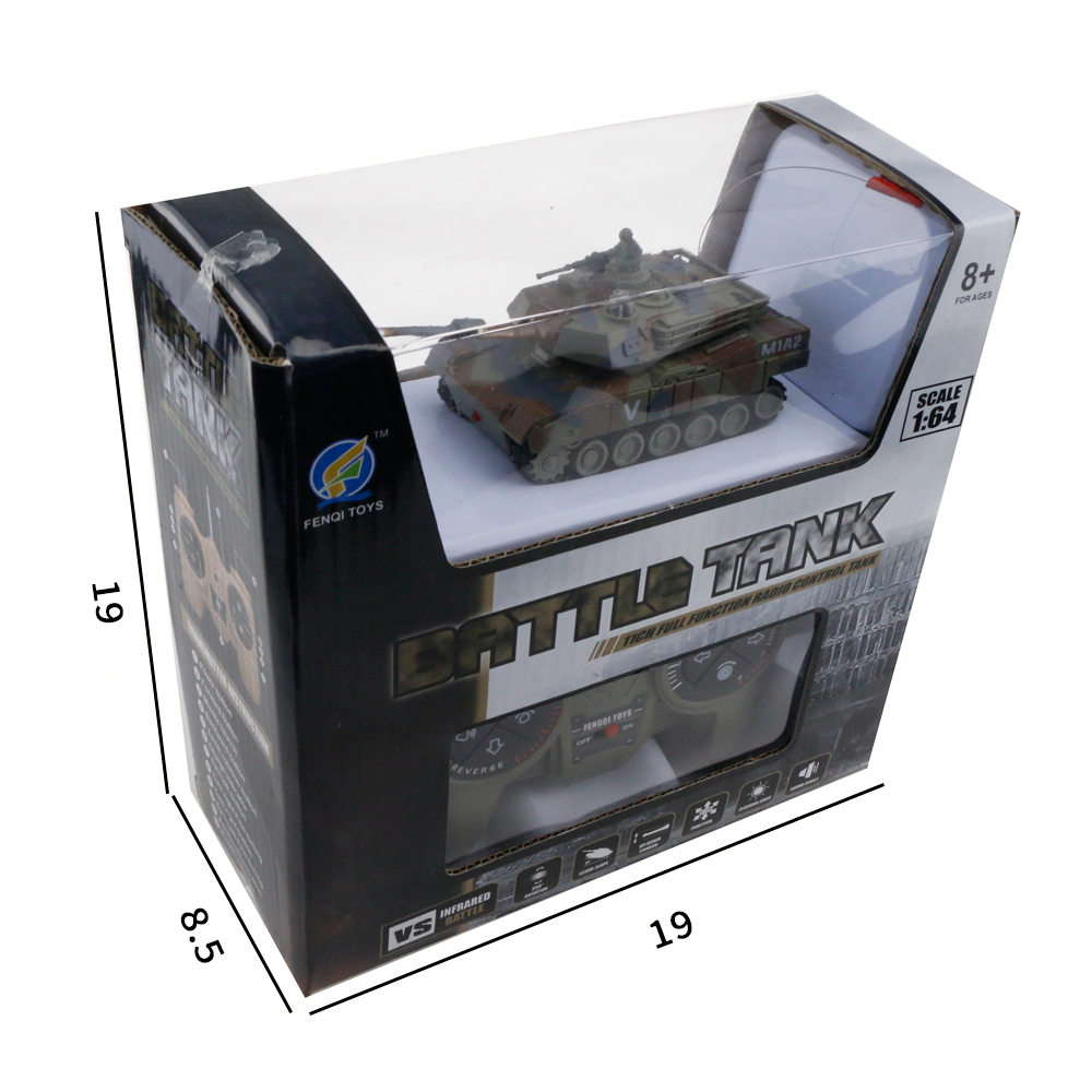 9816A 1:64 Rotating Turret Infrared Battle RC Tank RTR - Yellow