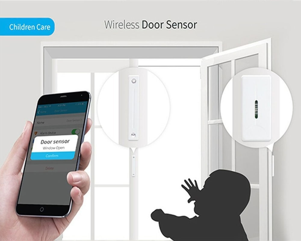 Broadlink S1C Door Sensor for Home Smart Home Alarm System IOS & Android - White
