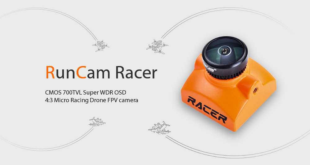 RunCam Racer Super WDR OSD 2.1mm 700TVL CMOS 4:3 Widescreen Switchable FPV Camera Built-in Remote Control - NTSC