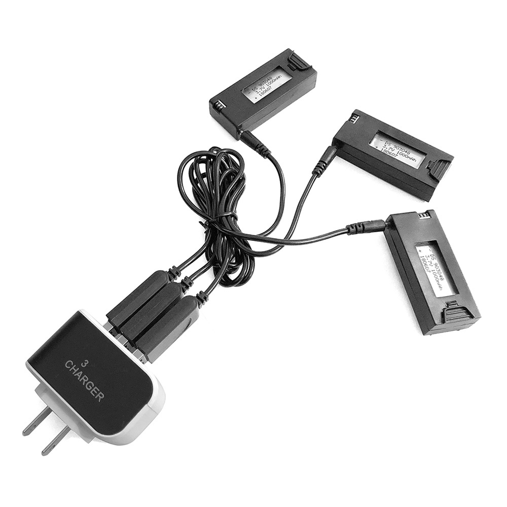 REDPAWZ R020 BLAST RC Drone Battery Charger Set 3.7V 1000mAh Battery + USB Charger