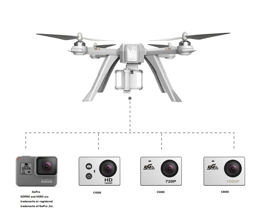 MJX Bugs 3 B3 Pro 5G C6000 1080P WiFi FPV GPS Brushless RC Drone with Independent ESC Follow Me Mode - Two Battery