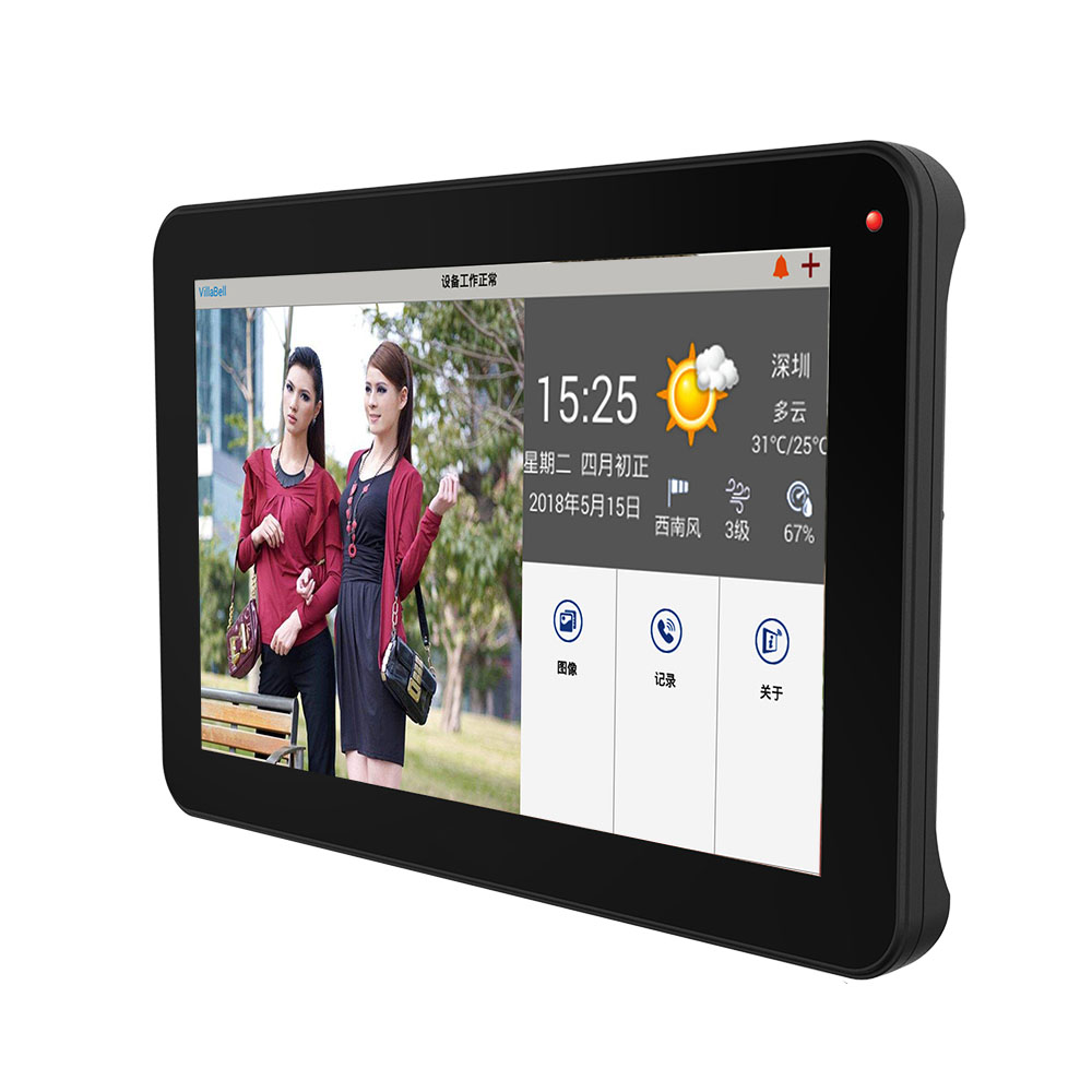 SY908MJS11 9 Inch Wireless Wifi RFID Password Video Doorbell Intercom Entry Kit Night Vision - Black US Plug