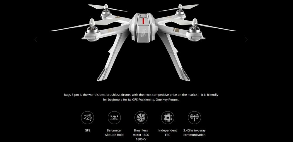 MJX Bugs 3 B3 Pro 5G C6000 1080P WiFi FPV GPS Brushless RC Drone with Independent ESC Follow Me Mode - Two Battery