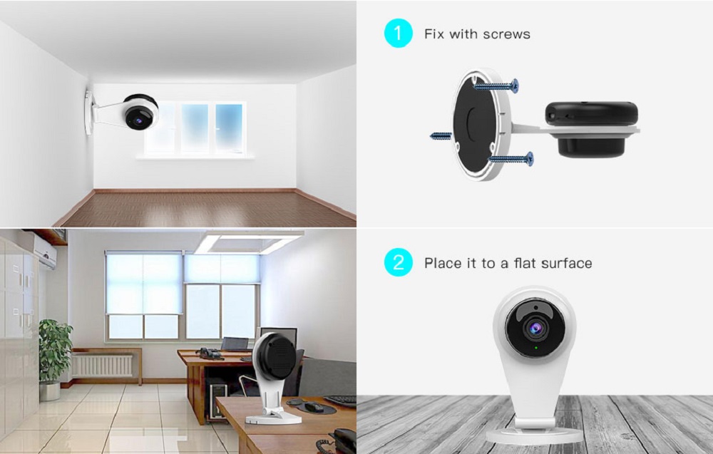 Vstarcam G96 720P WiFi IP Camera Motion Dectection 1MP IR-CUT Infrared Night Vision Security Camera - White UK Plug